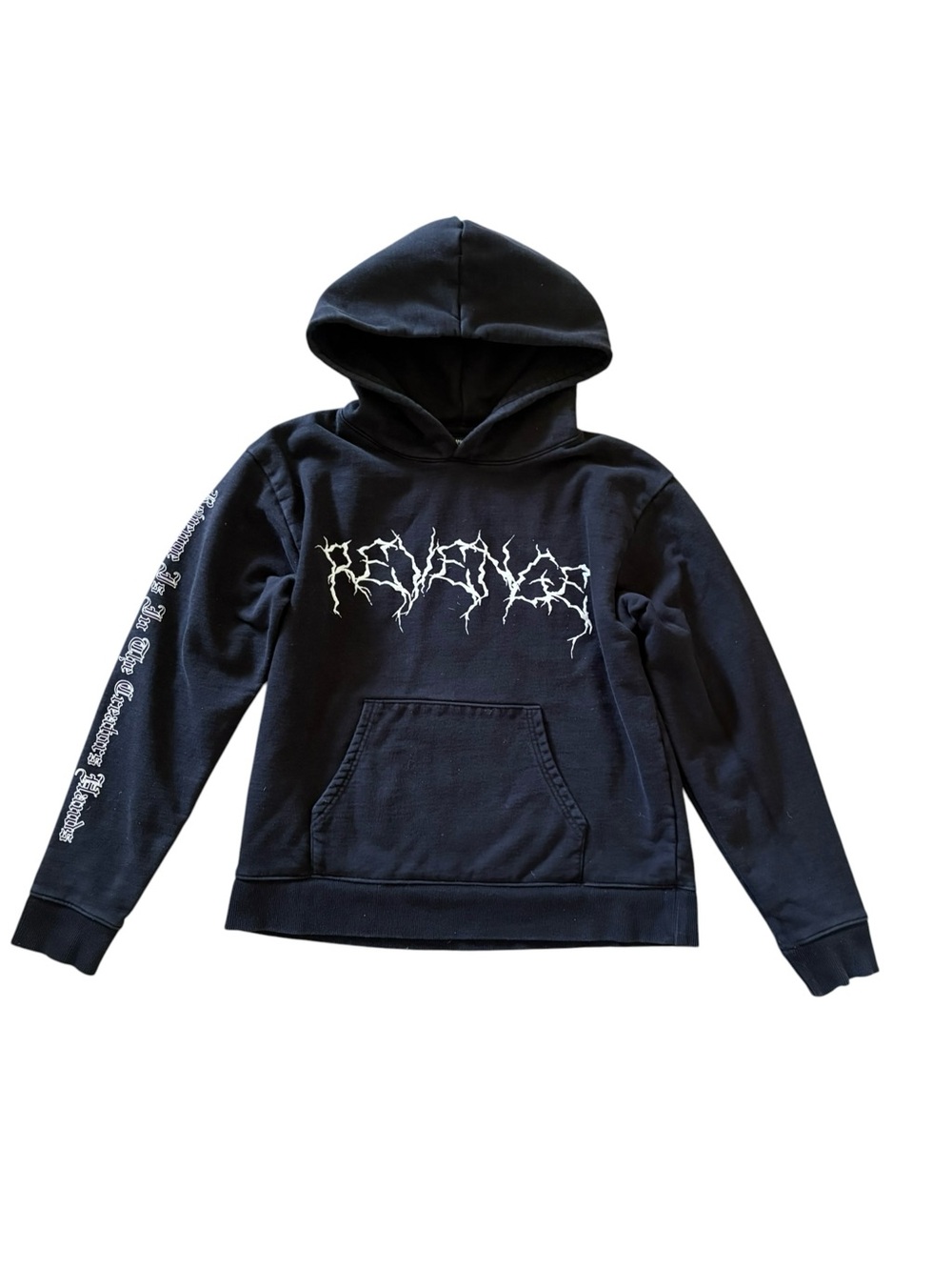 Revenge XXXTentacion Kill Hoodie Metallic Lightning Puff Print 100 Cotton Black